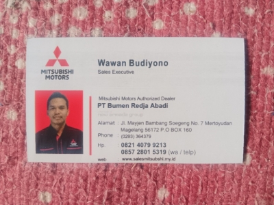 kartu nama wawan budiyono  mitsubishi