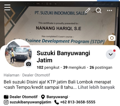 kartu nama nanghariki promo suzuki 081336585555