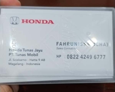 kartu nama icha  honda tunas jaya magelang