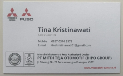 kartu nama aris purnama mitsubishi mitdi (dipo group)