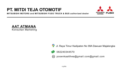 kartu nama aat atmana mitdi