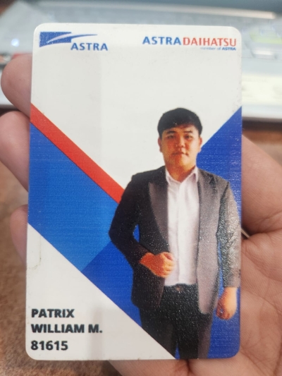 kartu nama patrix william manengkei astra daihatsu sulawesi utara