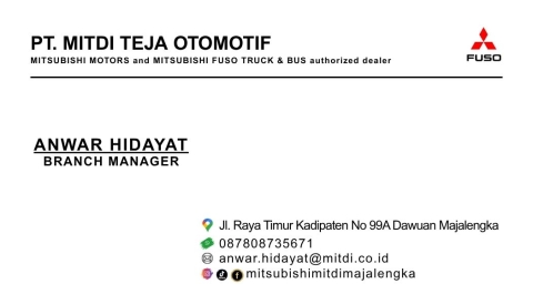 kartu nama mitsubishi majalengka mitsubishi majalengka