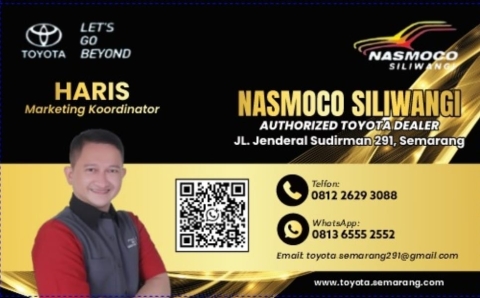 kartu nama haris toyota nasmoco siliwangi