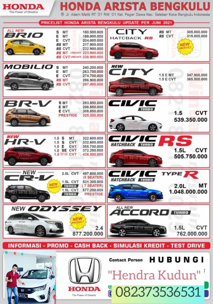 Dealer Honda Bengkulu Daftar Harga Info Promo Belimobilbaru