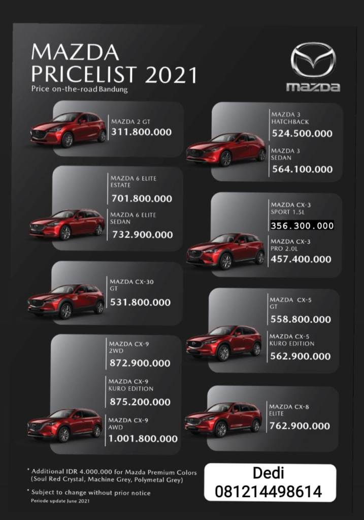 Dealer Mazda Bandung - Daftar Harga & Info Promo - Belimobilbaru